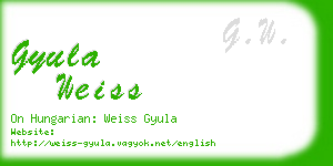 gyula weiss business card